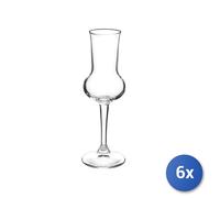 6X Copas De Vidrio Transparente Reserva Para Grappa Cl 8,5