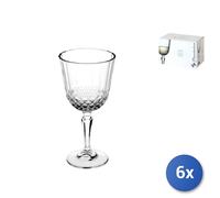 6x Copas De Vino Diony Pasabahce De Vidrio Transparente Cl 23