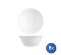 6x Copas En Vidrio Opalino Trianon Blanco Cm12,5 Arc