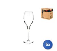 6X Copas Flute De Vidrio, Montecarlo, 13,5Cl, Transparente