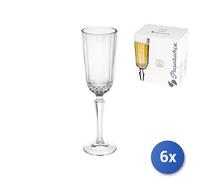 6x Copas Flute Diony De Vidrio Cl 12,5 Transparente