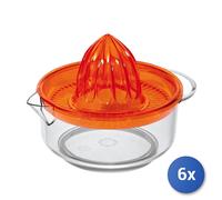 6x Cosmoplast Exprimidor Extractor de Jugo Rosa, Transparente