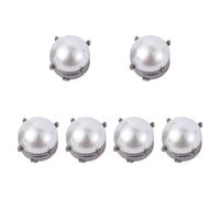 6x Cubiertas de Botones para Gemelos, Gemelos Redondos Desmontables Decorativos a la Moda, Accesorios de Joyería para Camisas para Negocios- negro