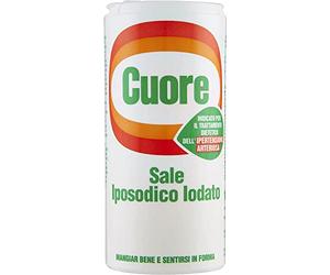 6x CUORE Sale Iposodico Iodato Sal Italiano Sal yodo 180 g Italiano