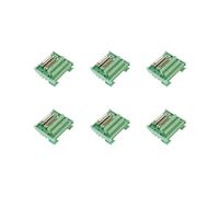 6X DB25 Módulo de Interfaz de Montaje en Riel DIN Tablero de Conexión de Conector Macho/Hembra