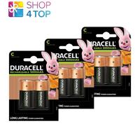 6x Duracell C Baterías Recargables HR14 3000mAh NiMH 1.2V