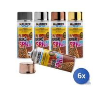 6x ESMALTE EN SPRAY MAURER EFECTO ESPECIAL ML 400 ORO BRONCE