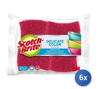 6x Esponja + Fibra Antiarañazos de Colores 2 Piezas Scotch-Brite