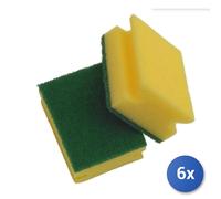 6X Esponja + Fibra Salvadita 3 Piezas Zif 0900030 Hecho En Italia