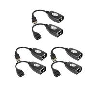 6X Extensor de Adaptador de Extensión de Cable LAN de USB Una RJ45 RJ 45 Amplificador de Señal de Puerto de USB Una Red
