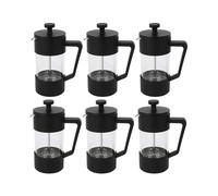 6x French Coffee & Tea Maker 12oz, Glass Coffee Press Rust-free,black