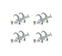 6X Ganchos de SujecióN Plegables de Aluminio Luz de Escenario Gancho Colgante Plegable Carga de 150 Kg Tubo de Armadura de 42-61 mm 230 W 7R/200 W 5R