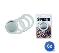 6X Ghidini Recambio Juntas Y Filtro Para Cafetera Moka 2 Tazas Inducción