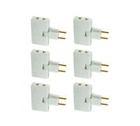 6X Gire el Convertidor de Enchufe de la UE 3 en 1 Extensor de Salida Giratorio Enchufe de ExtensióN de 180 Grados Adaptador de Salida de Enchufe