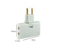 6X Gire el Convertidor de Enchufe de la UE 3 en 1 Extensor de Salida Giratorio Enchufe de ExtensióN de 180 Grados Adaptador de Salida de Enchufe