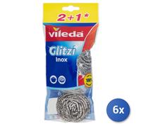 Vileda 105176 - Estropajo de Acero, 2 Unidades + 1 Unidad Gratis