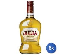 6x Grappa Julia Añejada 40 % vol 40Ø 700 Ml Transparente Vaso