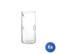 6X H&h Jarras De Vidrio Borosilicato Lt 0,71