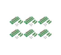 6X Interfaz del PLC del Enchufe del Bloque de Terminales de la Placa de ConexióN de la Tira del Conector de 40Pin IDC40P con el Soporte, para PLC,