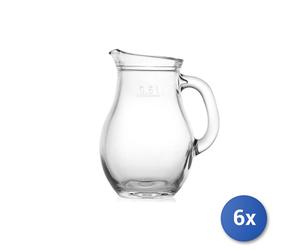 6x Jarra Pasabahce Modelo Taverna De Cristal Con Capacidad De Lt 0,5