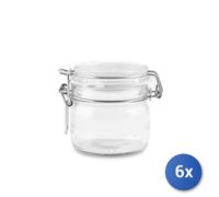 6x Jarras De Vidrio Fido Terrina Tapa Hermética Gr125 Bormioli Rocco