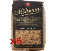 12 pastas integrales La Molisana Farfalle Rigate n.66 pastas cortas, solo trigo italiano - 500 g + 2 italiana gourmet de 400 g