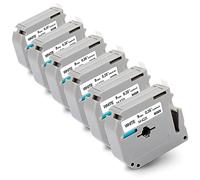 6x Labelwell 9mm x 8m Compatible Cintas de Etiquetas Reemplazo para Brother MK-221SBZ MK221 M-K221 Negro sobre Blanco para Brother PT-45 PT-100 PT-110 PT-55 PT-65 PT-70 PT-80 PT-85 PT-90 Etiquetadoras