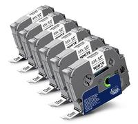 6x Labelwell Compatible para Brother TZe-231 Cinta de Etiquetas 12mm x 8m | para Brother TZe 231 TZ-231 TZe231 TZ Tape para Ptouch H107B H100LB H105 PTD210 H110 1000 1280 D400 E100 Negro sobre Blanco