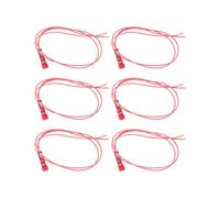 6X Lampara de Senal de Piloto Indicador de Neon Luz Roja AC 250V con 2 Alambres