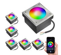 6x LED adoquín NEOLUM para exterior IP67 angular 10 x10cm in X53 RGB