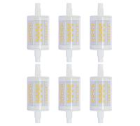 6X LightMe Lámpara LED Varita 78mm 12W R7s 1400lm Blanco Cálido 3000K 280°