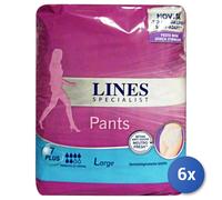 6X Líneas Especialista Para Incontinencia Pantalones Plus Grande 7 Piezas