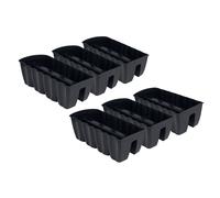 6x Maceta 60cm Maceta Colgante Maceta Balcón Maceta Barandilla DCRO Antracita