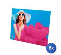 6X Marco De Fotos Ps Transparente Horizontal Cm24X30 H&H