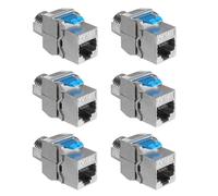 6x Módulo keystone CAT-8 con carcasa metálica blindada ancho banda 40 Gbit/s