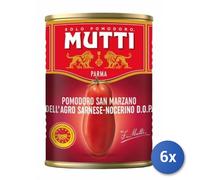 6X Multipack Mutti Tomates Pelados S. Marzano 400 Gr Lata