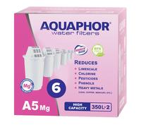 6x Original Aquaphor Wasserfilter-Kartuschen A5 MG Magnesio (350l ), sin Bpa