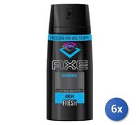 6X Paquete Axe Marine Hombre Desodorante Spray 150 Ml 1 Pz