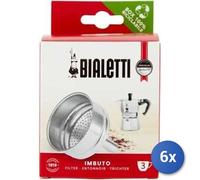 6x Paquete Bialetti Embudo Moka 3 Tazas