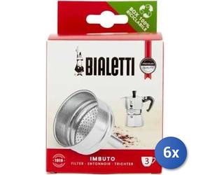 6x Paquete Bialetti Embudo Moka 3 Tazas