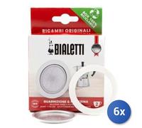 6x Paquete Bialetti Junta + Filtro Moka 2 Tazas