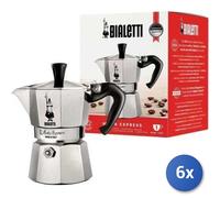 6x Paquete Bialetti Moka Express 1 Taza