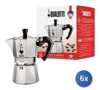 6x Paquete Bialetti Moka Express 3 Tazas