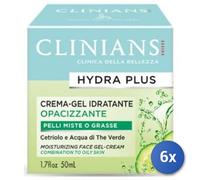 6x Paquete Clinians Cara Hydra Plus Crema 50 Ml. Opacizante