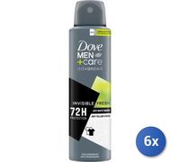 6X Paquete Dove Desodorante En Spray 150 Advanced Men Invisb Fresh