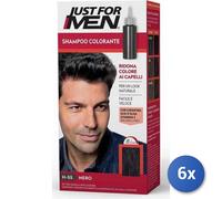 6x Paquete Just a Men Champú Negro Natural