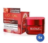 6X Paquete L’Oréal Paris Crema Facial De Día Revitalift Roja Energizante 50 Ml