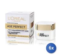 6X Paquete L’Oréal Paris Crema Facial Día Age Perfect, 50 Ml