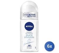 6x Paquete Nivea Pure Invisible Roll-On 50 Ml
