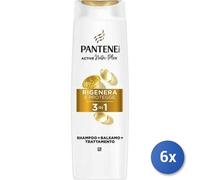 6X Paquete Pantene 3En1 Champú 225 Ml. Regenera Y Protege